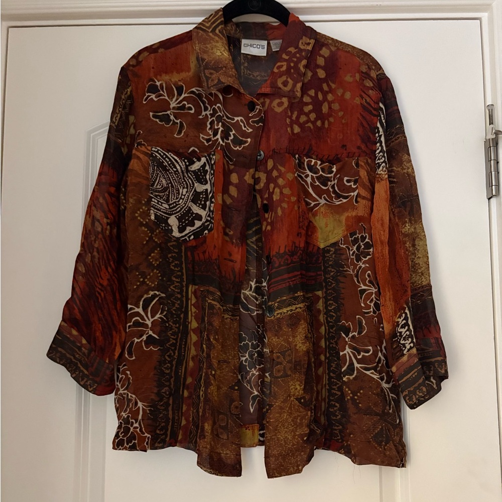 CHICO’S Print Blouse